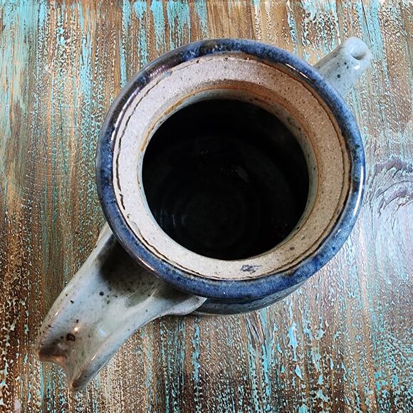 Signed Handcrafted MCM Floral Ceramic Pitcher-Mid Century Pottery-Artist Signed - Picture 8 of 10